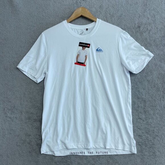 Quiksilver Men's M White T-Shirt Regular Fit Innovate The Future Logo n1013 - Picture 4 of 10